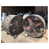 (3) Barrel Fans - Not Running - 2 Damaged Blades