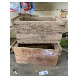 (2) Vintage Wood Crates