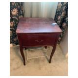 Antique Domestic Rotary Sewing Machine in Cabinet