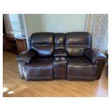Leather Theater Seating Reclining Sofa