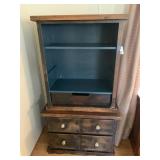 Wood Cabinet approx 20 x 35 x 62