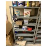 Metal Shelf & Contents