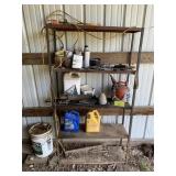 Metal Shelf & Contents (pole barn)