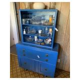Blue Cabinet approx  40 x 17 x 64