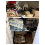 Linen, Picture Frames, etc Bottom Shelves & Floor