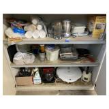 MIsc Kitchen Supplies, etc Lower Cabinet