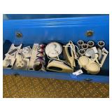 Kitchen Utensils, Mixer, etc in 2 Cabinet Drawers