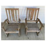 (2) Wood Rocking Chair (front porch)