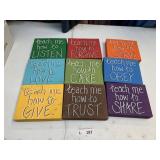 Wood "Teach Me How To" Wall Decor