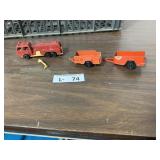 Vintage Tootsie Toy Truck & Trailers