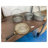 (4pcs) Hammered Aluminum Pots Griddle
