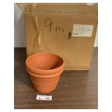 (9) NOS 7" Flower Pots