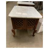 Vintage Louis XV Style Marble Top Side Table