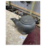 Vintage Cast Iron Teapot Kettle Chattanooga Star 8