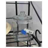 Clear Glass Canister w/Lid