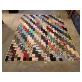 Vintage Quilt "Scrappy Bargello Patchwork"