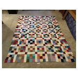 Vintage Quilt Top "Scrappy Patchwork"