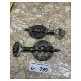(2) Vintage Griswold Stove Dampers 3"