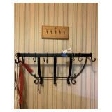 Wrought Iron Pot Pan Holder w/S Hooks
