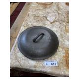 Vintage Cast Iron Hammered Lid #8