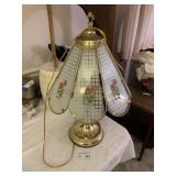 Panel Glass Table Lamp - Floral