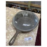 Cast Iron Chicken Fryer w/Wagner Ware Glass Lid