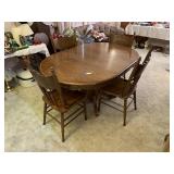 Oak Dining Table & 4 Chairs