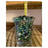 Glass Vase of  Glass Marbles