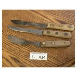 (3) Vintage Kitchen Knives