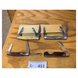 (4) Vintage Schrade Pocket Knives