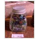 Vintage Glass Jar of Marbles
