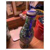 Plastic Coca-Cola Bank of Decor Glass Marbles