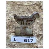 Vintage Cast Iron NRA Silhouette Shooting Target