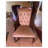 Vintage Armchair  w/Cane Arms Tufted Back