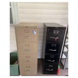 (2) 4 Drawer Metal File Cabinets