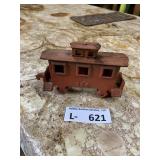Vintage Cast Iron Toy Train Caboose Car