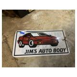 Plastic Sign "Jim