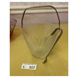Vintage Art Decor Style Frosted Glass Ice Bucket