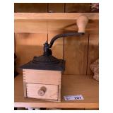 Cast Iron & Wood Coffee Grinder