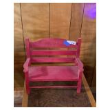 Wood Doll Bench Decor