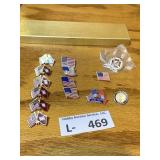 American Flag & Arkansas Pins