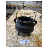 Small Vintage Cast Iron Cauldron