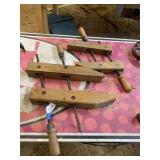(2) Wood Hand Screw Clamps