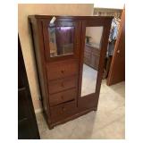 Vintage Chifforobe Mirrored Wardrobe w/Key