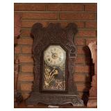 Vintage Mantle Clock Gingerbread or Parlor Style