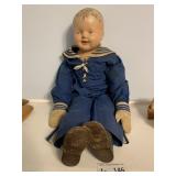 Antique Boy Doll Dressed in Sailor Suit