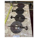 (4) Vintage Griswold Stove Dampers