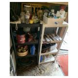 (2) Plastic Shelves & Contents