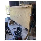 Rolling Tall Peg Board Display