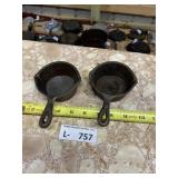 (2) Small Cast Iron Pots